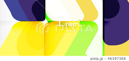 Colorful trendy geometric shapes background 46397368