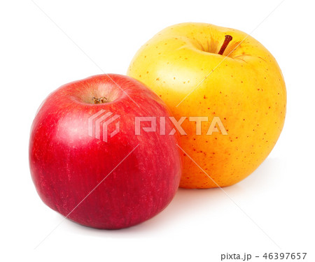 red and yellow apple isolated on a white background red and yellow apple isolated on a white background 46397657