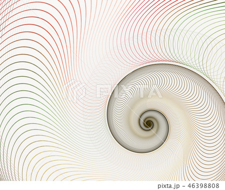 Abstract Fractal Spiral Shell Backgroundのイラスト素材