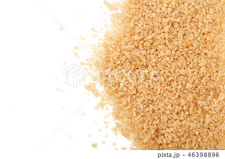 brown sugar isolated on white background with copy space for your text. Top view. Flat lay 46398896