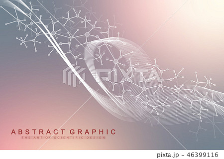 Scientific vector illustration genetic engineering and gene manipulation concept. DNA helix, DNA 46399116