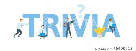 TRIVIA. Concept with keywords, letters, and icons. Flat vector illustration. Isolated on white 46400513