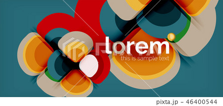 Abstract background - geometric multicolored round shapes composition. Trendy abstract layout Abstract background - geometric multicolored round shapes composition. Trendy abstract layout 46400544