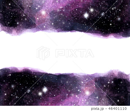 Watercolor galaxy sky background with stars. 46401110