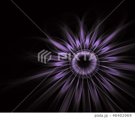 Modern stylish fractal effect simple flower Modern stylish fractal effect simple flower 46402069