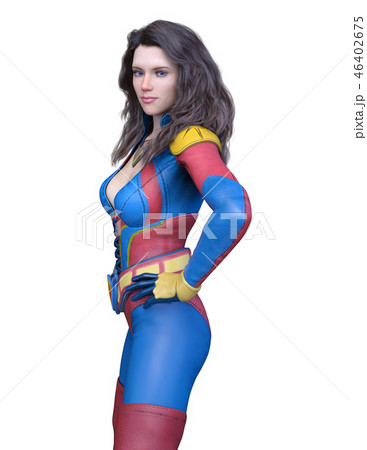 スーパーウーマンのイラスト素材