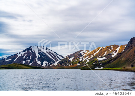 View of colorful volcanic mountain 46403647
