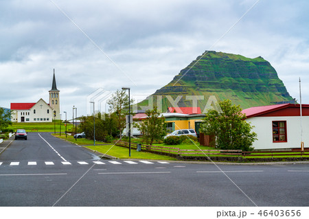 View of Church of Grundarfjordur Village 46403656