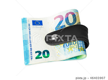 Money clip holding a bunch of euro 46403907