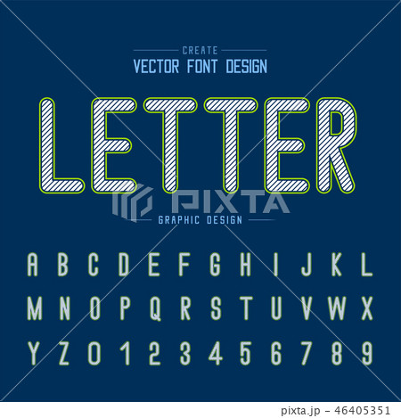 Font and alphabet vector, Letter style typeface 46405351