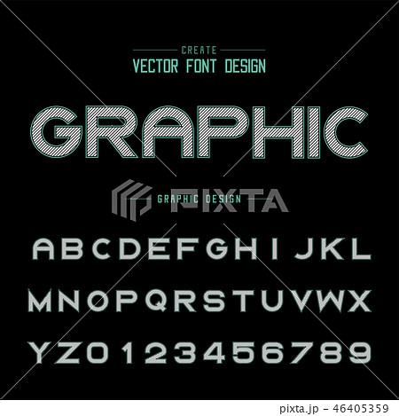 Font and alphabet vector, Bold typeface letter 46405359