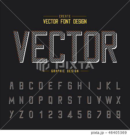 Font and alphabet vector, Typeface and letter Font and alphabet vector, Typeface and letter 46405369