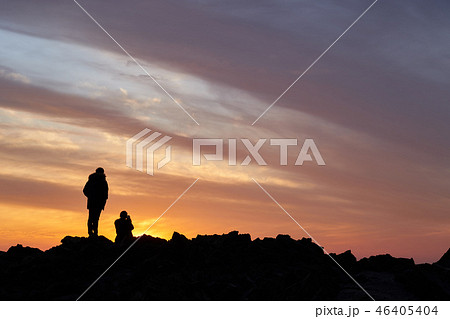 日没 夕焼け 同行 46405404