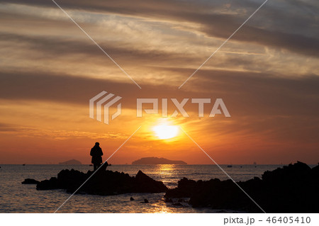 日没 夕焼け 同行 46405410