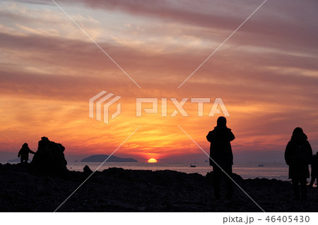日没 夕焼け 同行 46405430