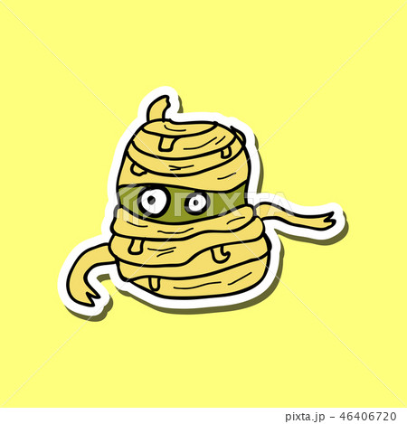 Cool cartoon monster face. Halloween vector illustration 46406720
