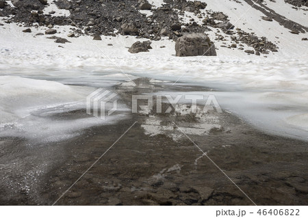 Melting snow at Lacs d'Antème (Switzerland) 46406822