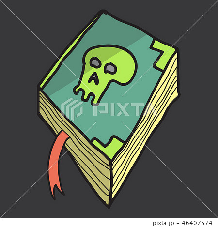 Ancient magic book with alchemy recipes and mystic spells and enchantments, dusty old pages and 46407574