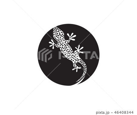 Lizard Chameleon Gecko Silhouette black vector 46408344