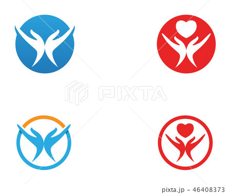 Hand help logo and symbols template icons 46408373