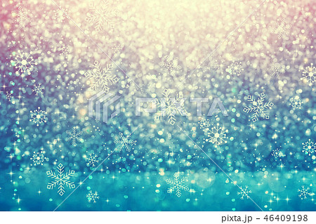 Snowflakes on an abstract shiny light background Snowflakes on an abstract shiny light background 46409198