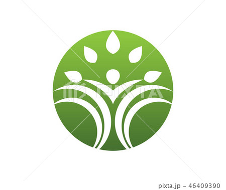 Vector - Tree green people identity card 46409390