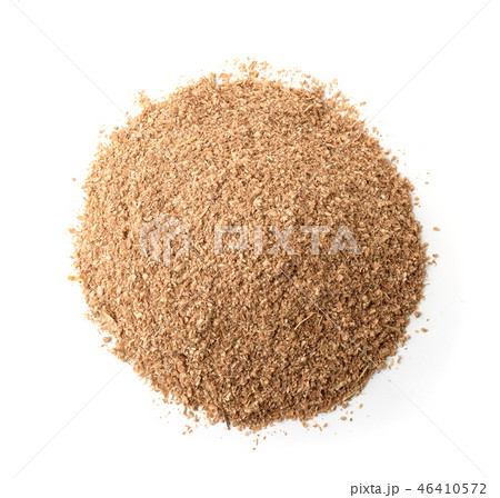 Top view of bran flour pile 46410572