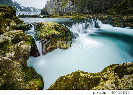 Majestic Strbacki waterfall on river Una Bosnia Majestic Strbacki waterfall on river Una Bosnia 46410816
