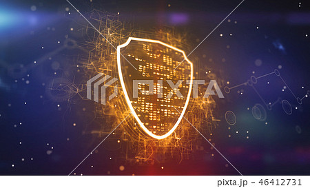 Shining Abstract Golden Shield CPU 46412731