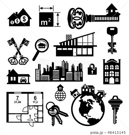 Real estate icons set Real estate icons set 46413145