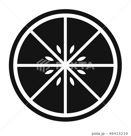 Sliced orange simple icon 46413219