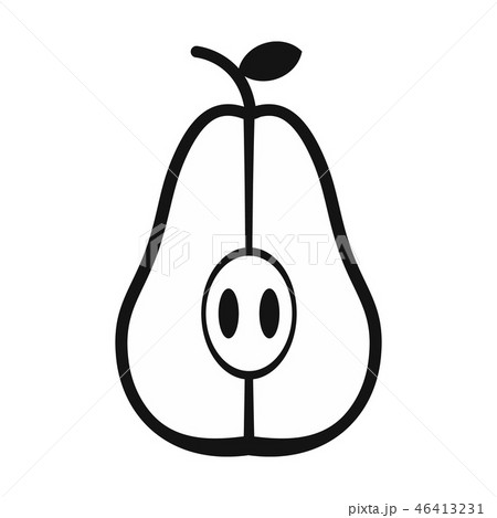 Cut pear simple icon Cut pear simple icon 46413231