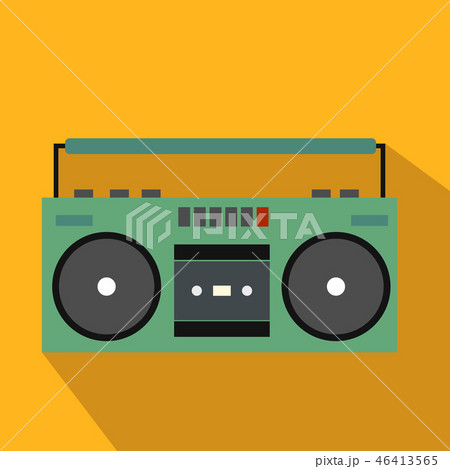 Boombox Flat Iconのイラスト素材