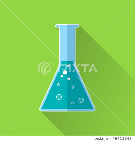 Chemical tube flat colored icon Chemical tube flat colored icon 46413842