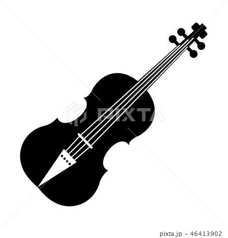 Violin Black Simple Iconのイラスト素材