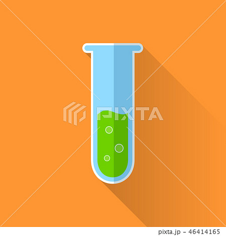 Test tube flat icon 46414165