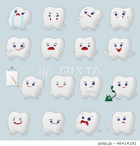 Teeth cartoons set Teeth cartoons set 46414191
