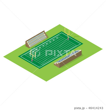 Isometric american football field 46414243