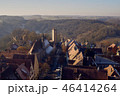 Aerial view of Rothenburg ob der Tauber historic town downtown 46414264