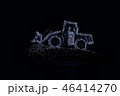 Blurred wheel loader decorated with lights 46414270