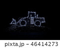 Blurred wheel loader decorated with lights 46414273
