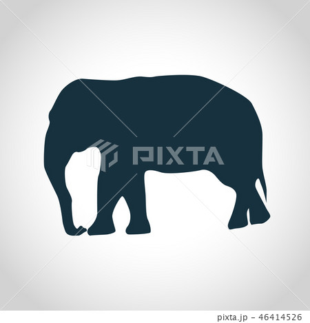 Elephant black silhouette 46414526