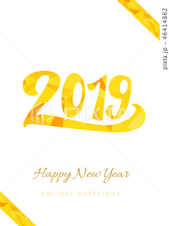 Happy New Year greeting card template Happy New Year greeting card template 46414862