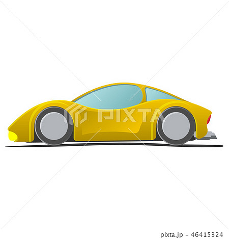 Cartoon yellow sportscar illustration Cartoon yellow sportscar illustration 46415324