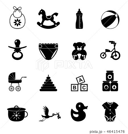 Baby simple icon set 46415476