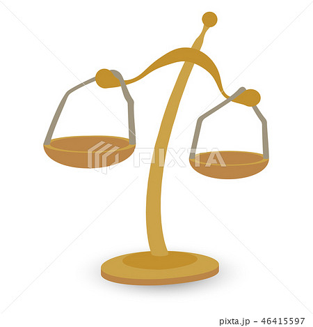 Scales gold cartoon illustration  46415597