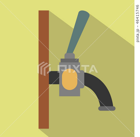 Beer faucet flat icon 46415746