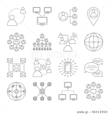 Communication icons set 46415950