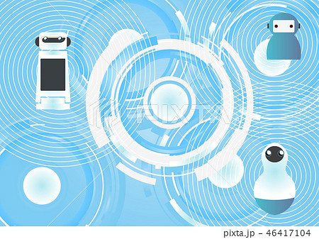 人工知能のイメージ 近未来のイメージ素材 近未来のテクノロジー 人工知能と通信 人工知能とネのイラスト素材