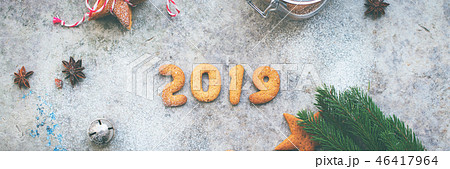 Baked gingerbread cookies homemade dried oranges 46417964